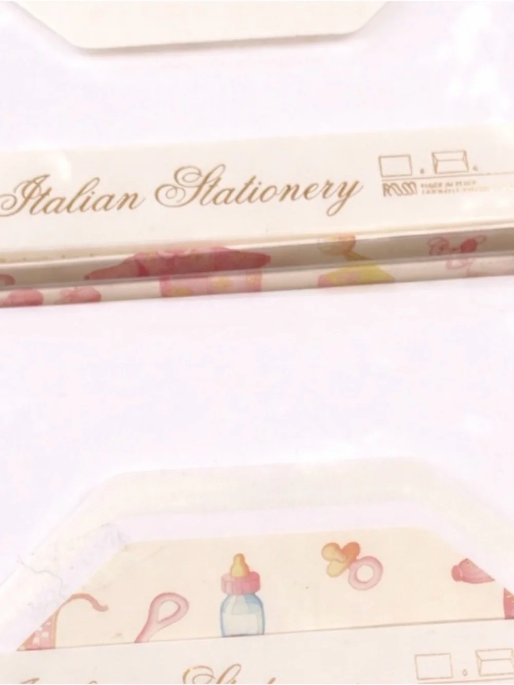 Baby Theme Italian Made Stationary Invitations Thank You Cards
